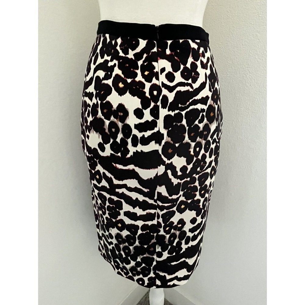 Ginger & Smart Womens Skirt Size 10 Pencil Multicolor Silk Animal Print New - Picture 7 of 11